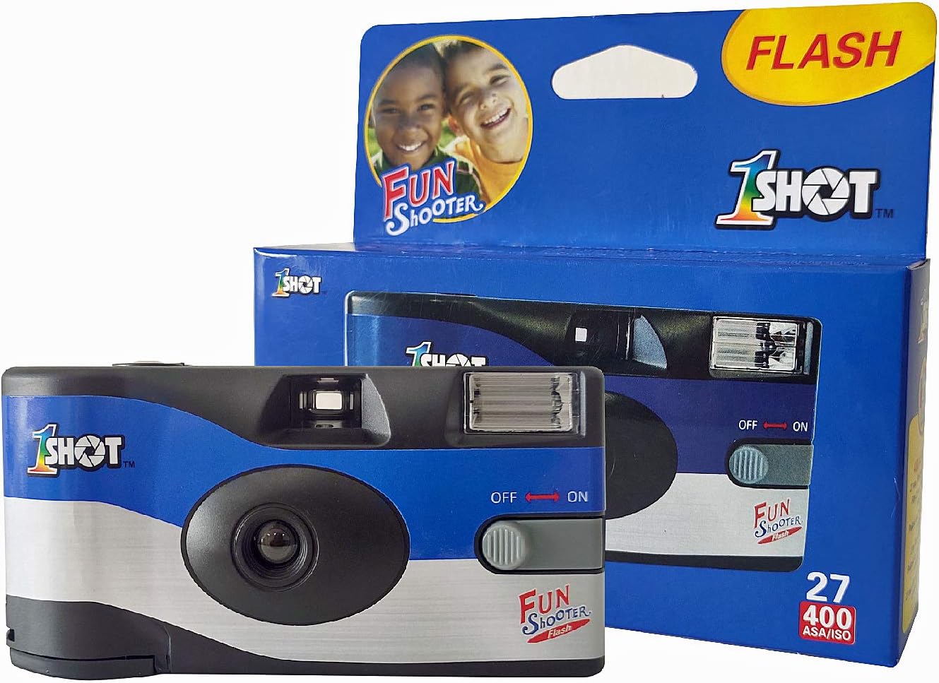 1 Shot Disposable Camera – 35mm One-Time-Use Camera – Single Use Camera with Flash – ASA/ISO 400 Color Film – 27 Exposures – Film Camera Disposable for Party, Wedding, Travel – 2-Pack - Image 2