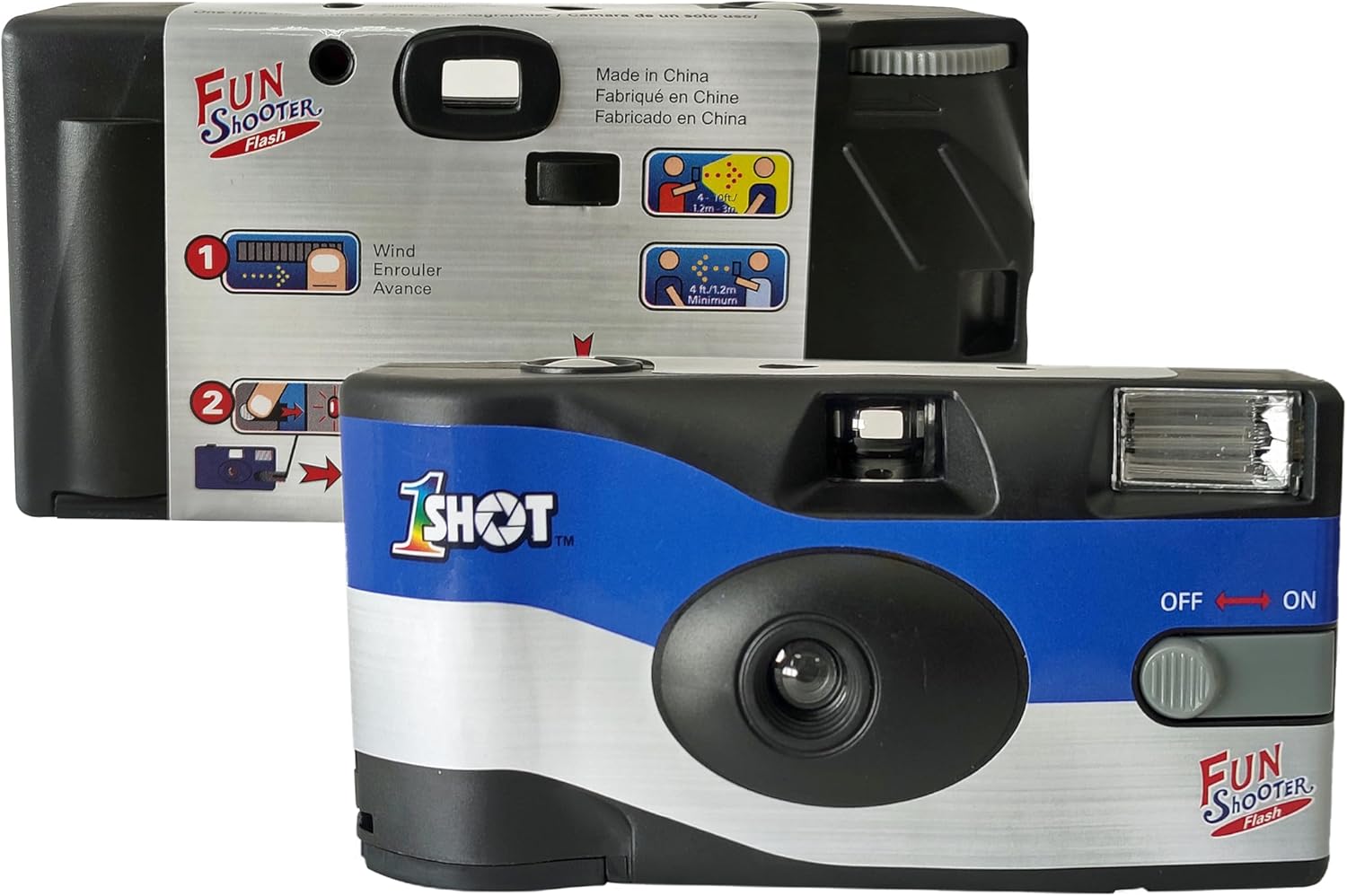 1 Shot Disposable Camera – 35mm One-Time-Use Camera – Single Use Camera with Flash – ASA/ISO 400 Color Film – 27 Exposures – Film Camera Disposable for Party, Wedding, Travel – 2-Pack - Image 4
