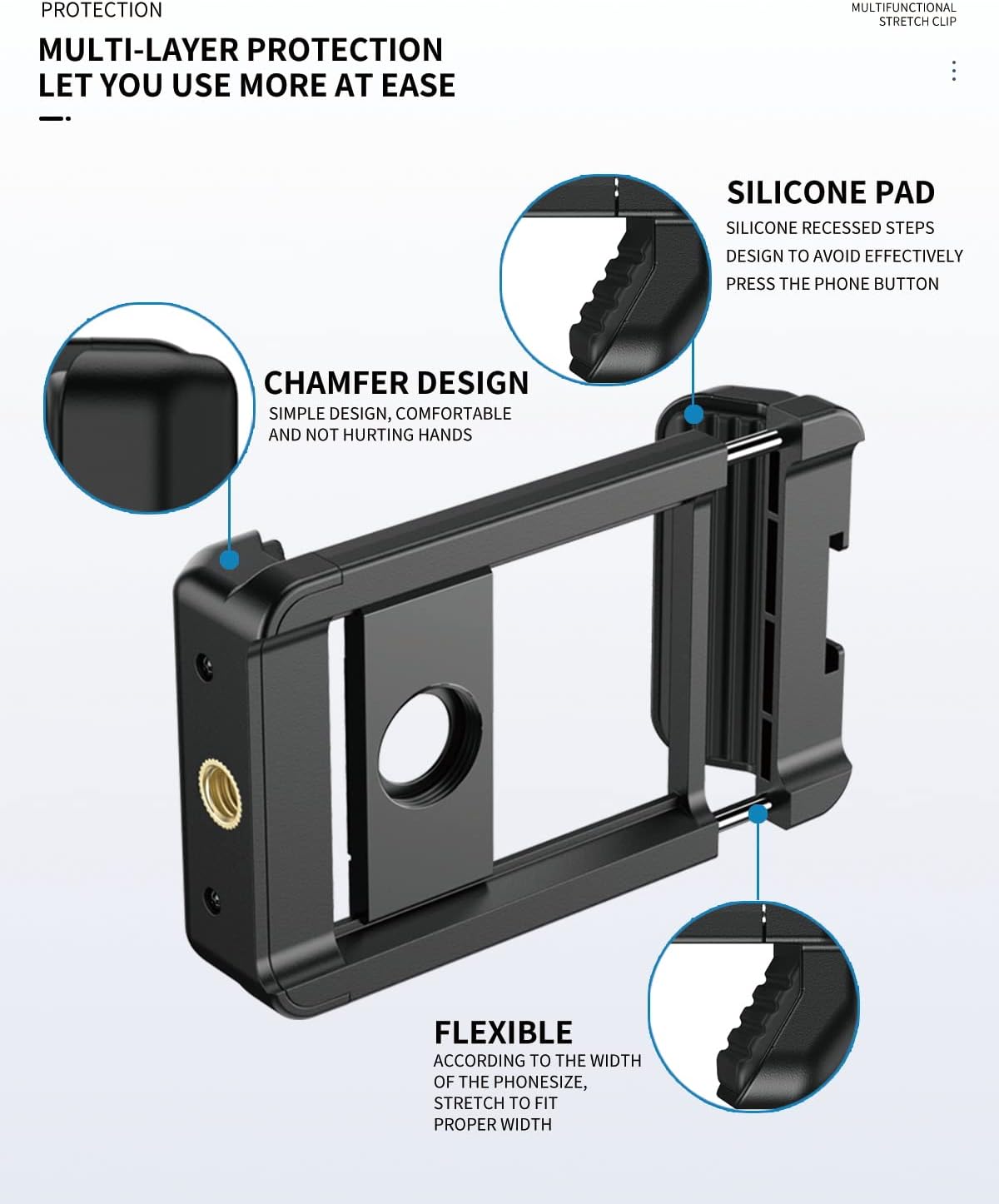 17 mm Thread Lens Adapter, Telephoto Lens Phone Mount Sturdy and Wear-Resistant, Lens Holder Suitable for All Lens&Telephoto Lens with 17mm Thread, Works with Almost All Smartphones - Image 4