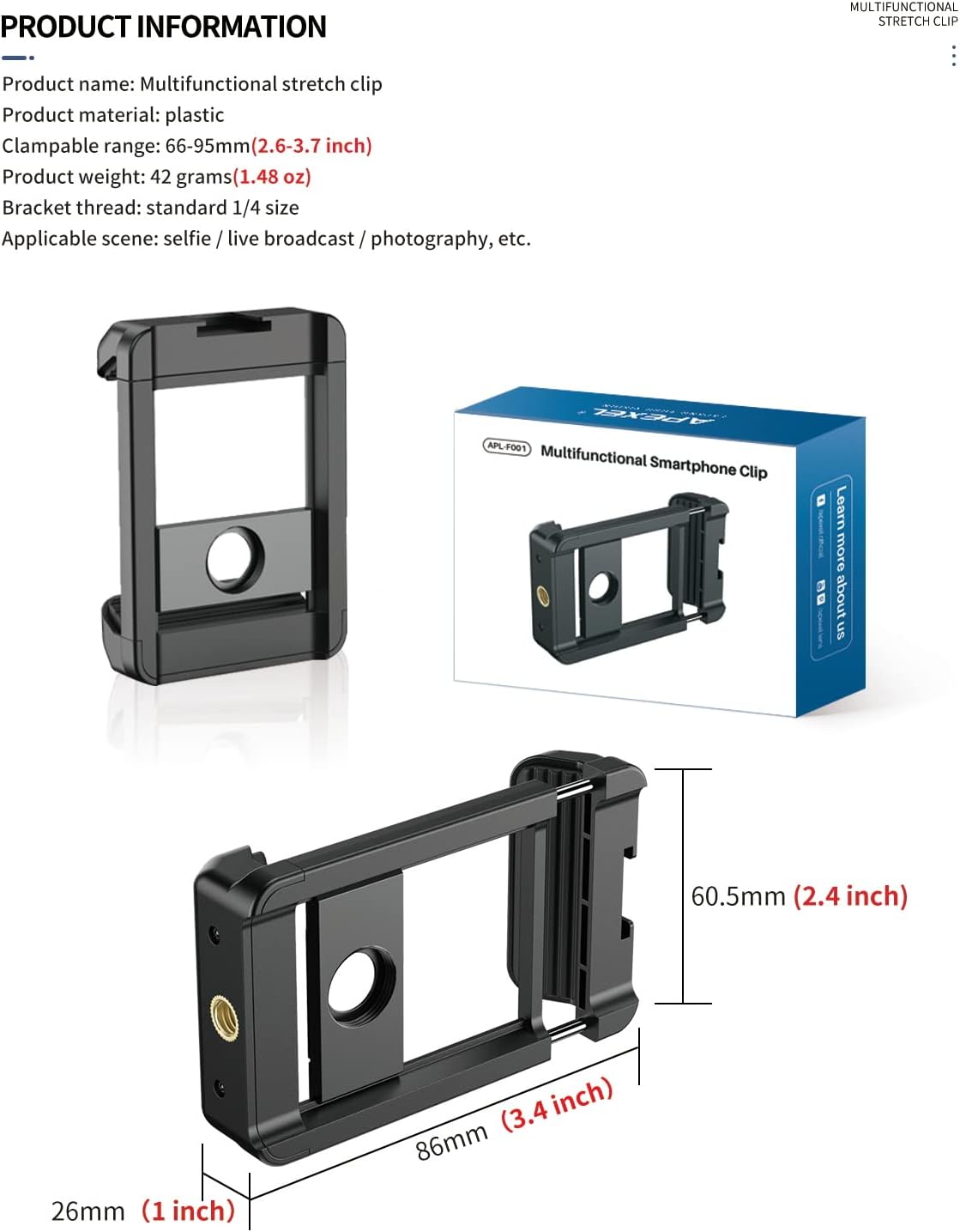 17 mm Thread Lens Adapter, Telephoto Lens Phone Mount Sturdy and Wear-Resistant, Lens Holder Suitable for All Lens&Telephoto Lens with 17mm Thread, Works with Almost All Smartphones - Image 6