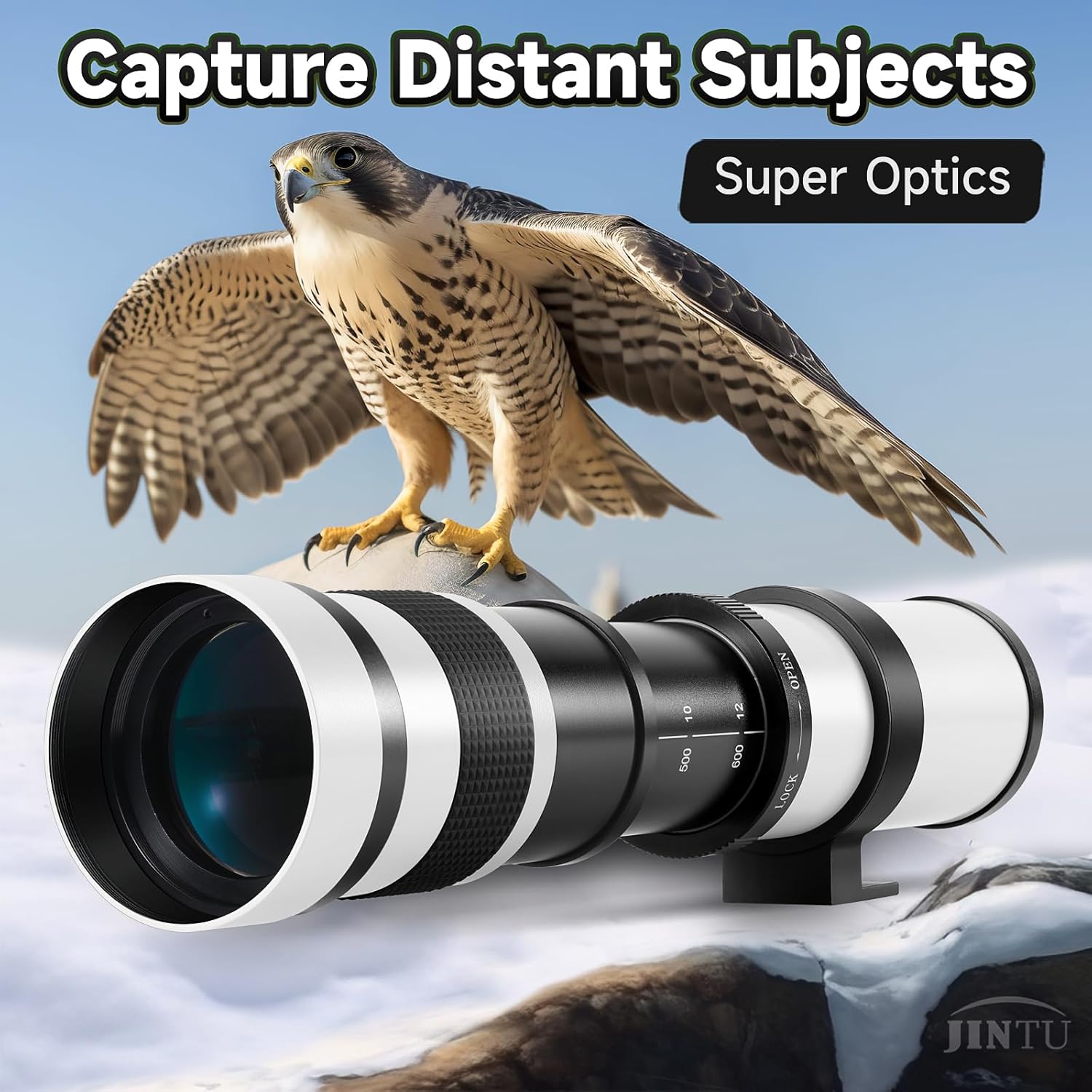 JINTU Telephoto Zoom Lens 420-1600mm f/8.3 Manual SLR Camera Lenses for Nikon D5600 D5500 D3100 D3200 D3300 D3400 D90 D5200 D5300 D7500 D7100 - Image 2